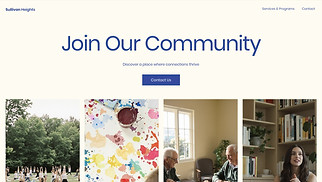 Landing Pages website templates - Community Center (Playful)